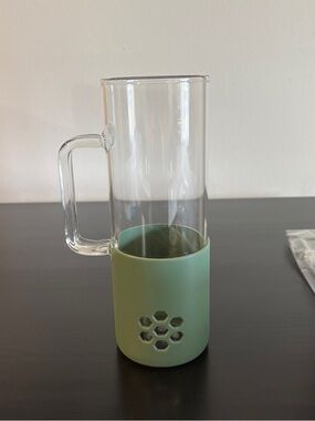 Wide Mouth Glass Water Tumbler - Olive (20 oz)